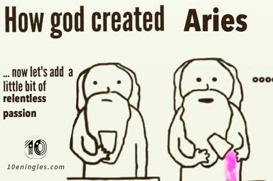 Meme de How god created Aries