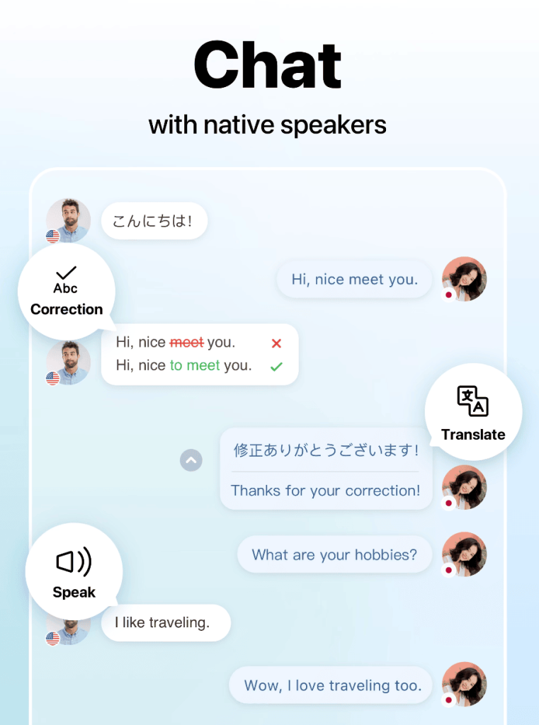 App HelloTalk para aprender inglés