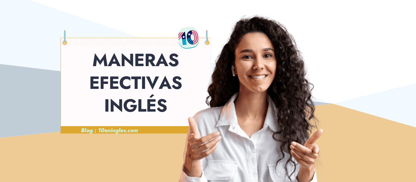 Mujer sonriente presentando 10 consejos para aprender vocabulario inglés fácilmente.