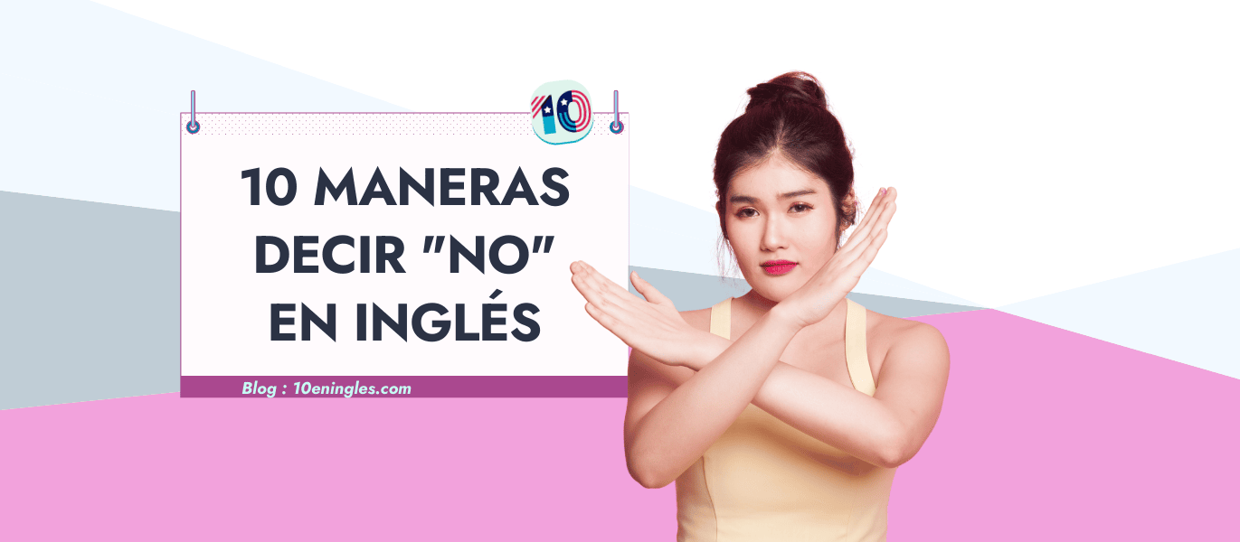 Mujer haciendo una señal de "no" con las manos cruzadas.