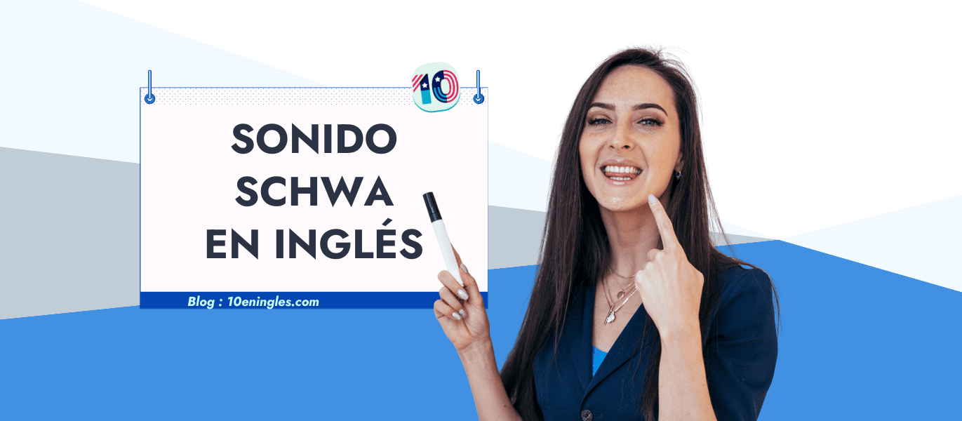 Profesora de inglés explicando qué es el Sonido Schwa y su importancia para la pronunciación, señalando su boca.